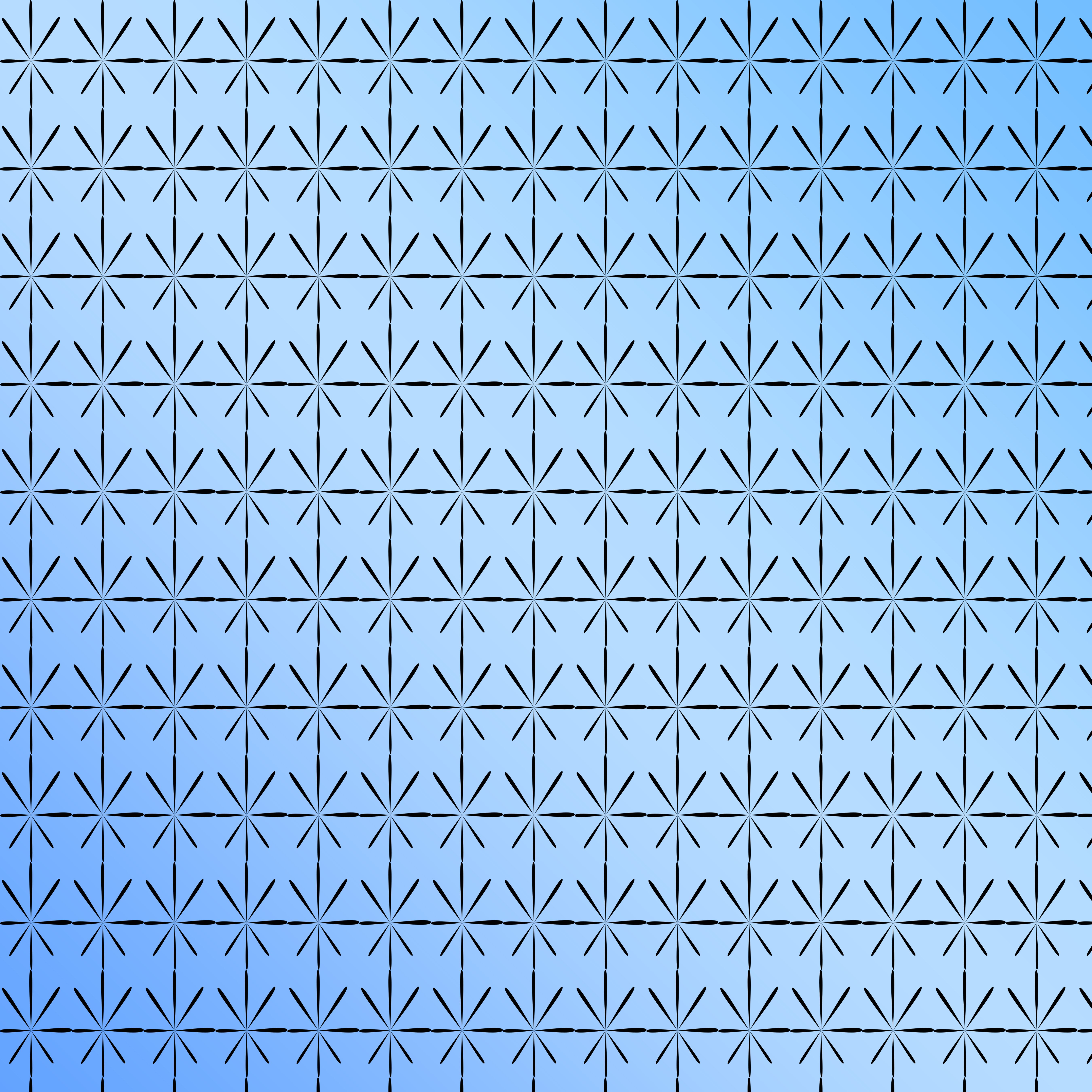 Abstract repeating star pattern on a harmonious blue gradient background.